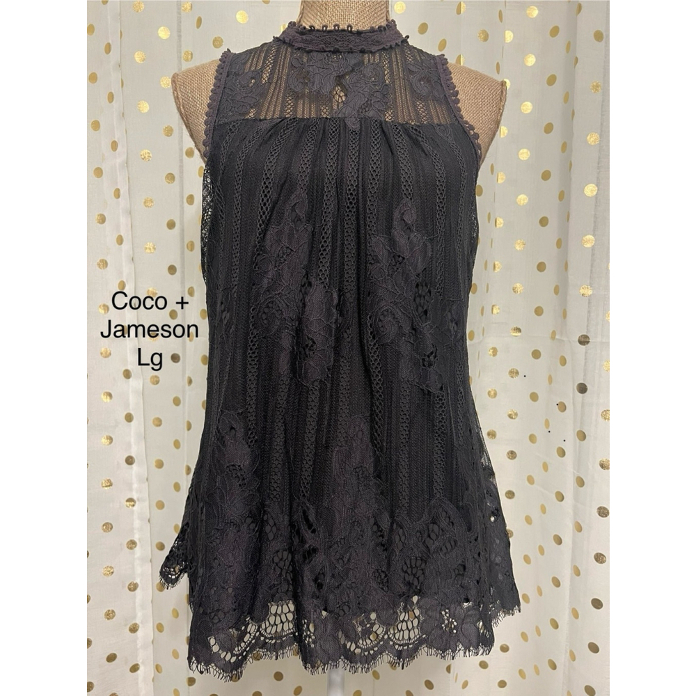 Coco + Jameson lace blouse size large